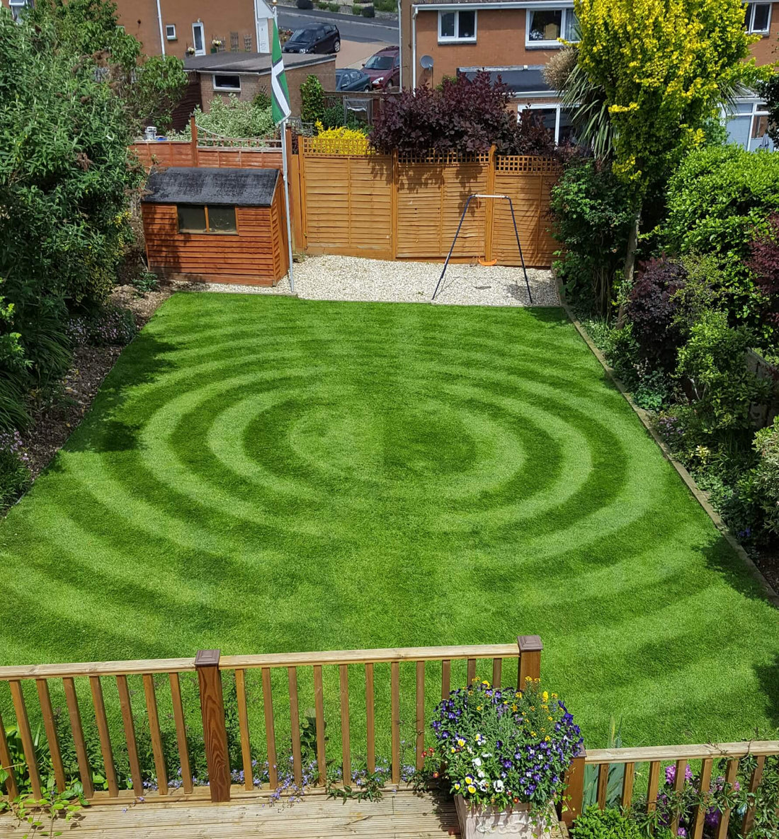 Third place winner Allett creative lawn stripes competition