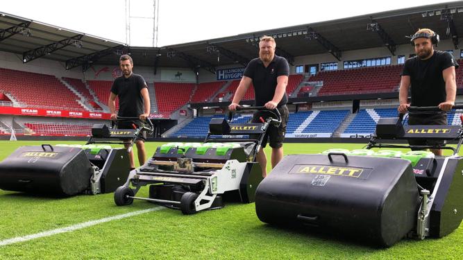 BATTERY POWER: OLYMPIA (Home of Helsinborg) named best pitch by league players